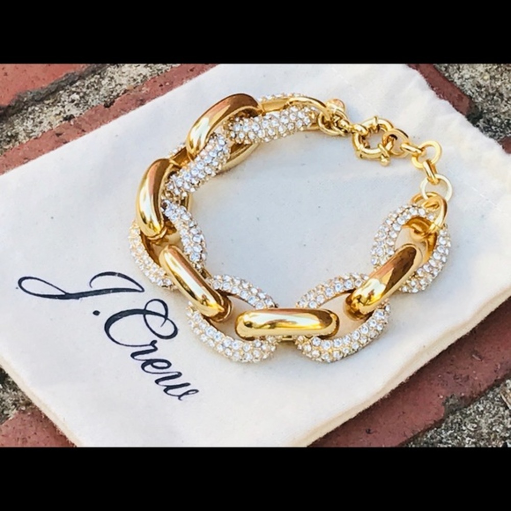 J. Crew Classic Pavé Link Bracelet